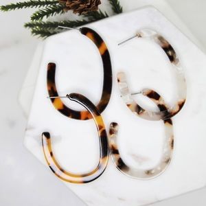 Eleanor Earrings in Classic Brown Tortoiseshell